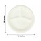 50 Round 10" White 3-Compartment Sustainable Bagasse Dinner Plates Party Events